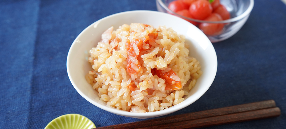 ミニトマトの炊き込みご飯
